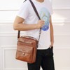 Langzu Men's Genuine Leather Messenger Shoulder Bag Handbag CrossBody Briefcase
