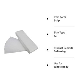 SEPARATE WAY Unisex-Adult Non-woven Disposable Wax Strip Body Hair Removal for All Skin Types Patta Easy & Safe 70 Count (Pack of 1) Medium White