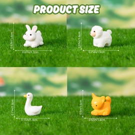 LOKIPA 30PCS Mini Resin Animals Figures, Tiny Resin Animal Miniature Garden Decor Micro Landscape Fairy Dollhouse Ornament for Fairy Garden, Dollhouse, Plant Pots, Bonsai Craft Decor
