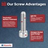 Kozelo 15pcs Socket Head Cap Screws - [M8-1.25 x 30mm]