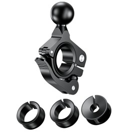 1" Aluminum Alloy Handlebar Ball Mount Base with 1 inch TPU Ball for Rails Diameter 0.5",0.87",1",1.26" Compatible with RAM Mounts Socket Arms B Size Tool-Less Installation(R18*1)