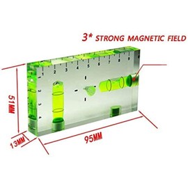 umei Transparent T-Type Multi-Functional Level Bubble Two-Way Level with Magnet Scale Size 95x51x13mm