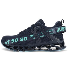 COKAFIL Steel Toe Sneakers for Women Men Work Safety Lace Up Shoes Puncture Proof Slip-Resistant for Industry Construction Warehouse Utility Dark Blue