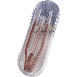 Practical Contact Lens Insertion and Removal Tool Set Practical Equipment Supplies for Students Office Workers House Contact Lens Wearing Tool Kit Lens Care (Brown)