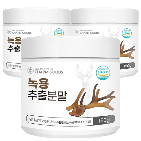 Cham Goods [On Sale] Deer Antler Extract Powder 150g 3 cans / 참굿즈 [온세일]녹용 추출분말 150g 3통