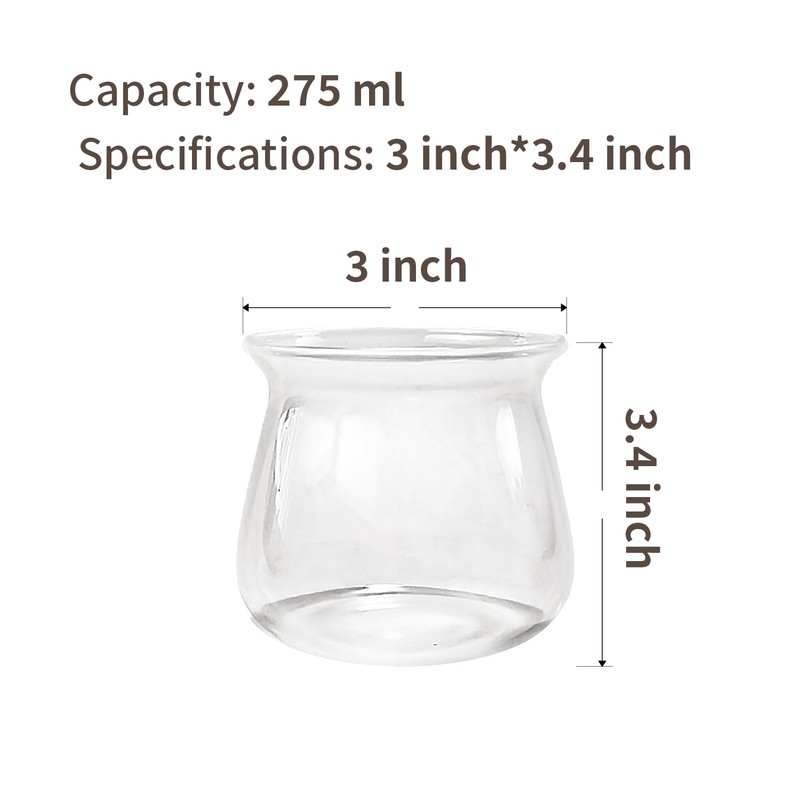 UHIWALKER 9.7oz Espresso Cups Espresso Shot Glasses for OREA,275ml Glass