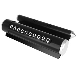 X&Y Life Car Phone Number Sign,2 in 1 Car Parking Phone Number Plate & Safety Hammer,Glass Breaker,Temporary Stop Number Plate&Emergency Escape Tool. (black)