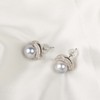 Elegant 7-8mm Sea Pearl Earrings, S925 Silver