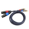 Dual XLR to RCA Cable Professional 24K Gold Plated Connector