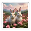 Rabbit Coaster Set. 4 different Bunny Pictures on 10cm x