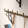Posh Living 63138 Iron Wall Hook, 5-Piece Set, Antique Gold