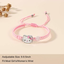 SKIRIFLA Kitty Bracelet Gifts for Women Teens,Kitty Stuff Cute Bracelet Gifts for Her,Valentines Day Birthday Jewelry Gifts for Sister Bestie Friends,Best Friend Bracelet Gifts (Kitty)