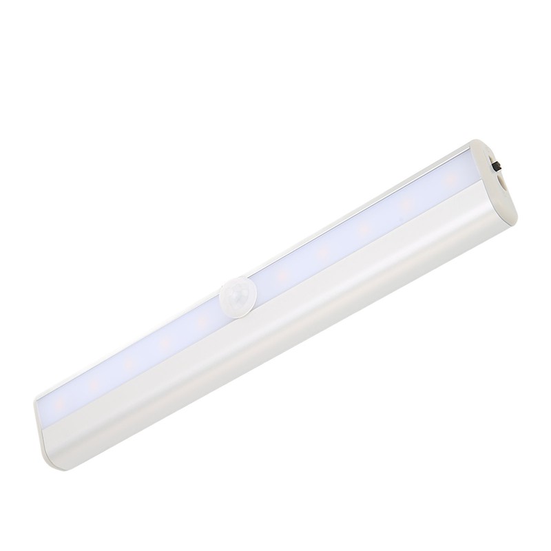 Motion Sensor Light Warm Light 10 LEDs Rechargeable Induction Night
