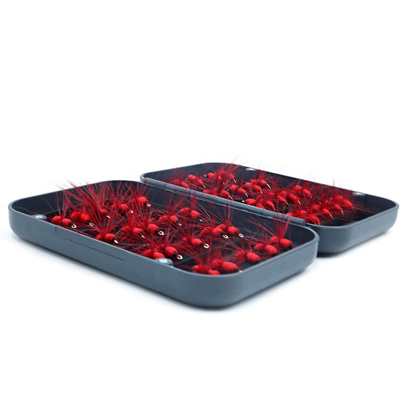 ANCLLO 40Pcs Red Ant Fishing Flies Kit Trout Salmon Flies