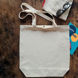 SUPERNOVA Lifestyle Premium 10oz (340gsm) 100% Natural Cotton Canvas Tote Bag Super Strong Reusable Grocery Shopping Bag, Ideal for Painting, Embroidery, Printing (1 x Gusseted Bottom (Tall))