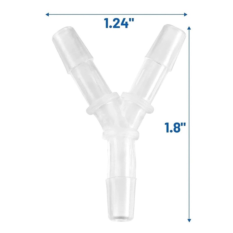 Oxygen Y Connector for Oxygen Tubing, Y Splitter for Respiratory