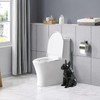 Comeon Ceramic Dog White/Black Toilet Brush and Holder Set, Plastic