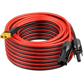 XRDS -RF Solar Connector to XT60 Cable 40FT, 10AWG Solar to XT60 Female Extension Cable, 600V Rated Power Cable for Solar Panels, Batteries, Power Stations – Heavy-Duty High Current Transfer
