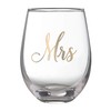 Lillian Rose Gold Mrs. Stemless Wine Glass