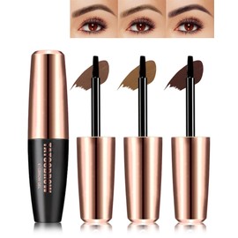 Peel Off Augenbrauen Gel Tattoo-3Pcs Augenbrauenfarbe Braun Peel Off, Wasserfest Langlebig Transfer-proof Eyebrow Gel Tint, Hält 3 Tage, Abziehbar Augenbrauen Tattoo Makeup Set, Geschenke für Frauen