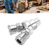 2 Way Hose Manifold Splitter Coupler Carbon Steel G12 Thread