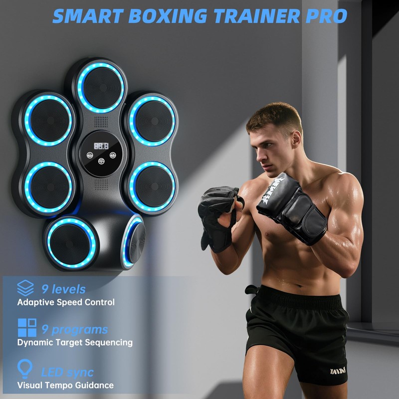 Music Boxing Machine for Adults Kids Interactive Punching Trainer with