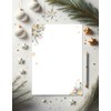 Christmas Letter Paper / Envelope Set with Green Branches and
