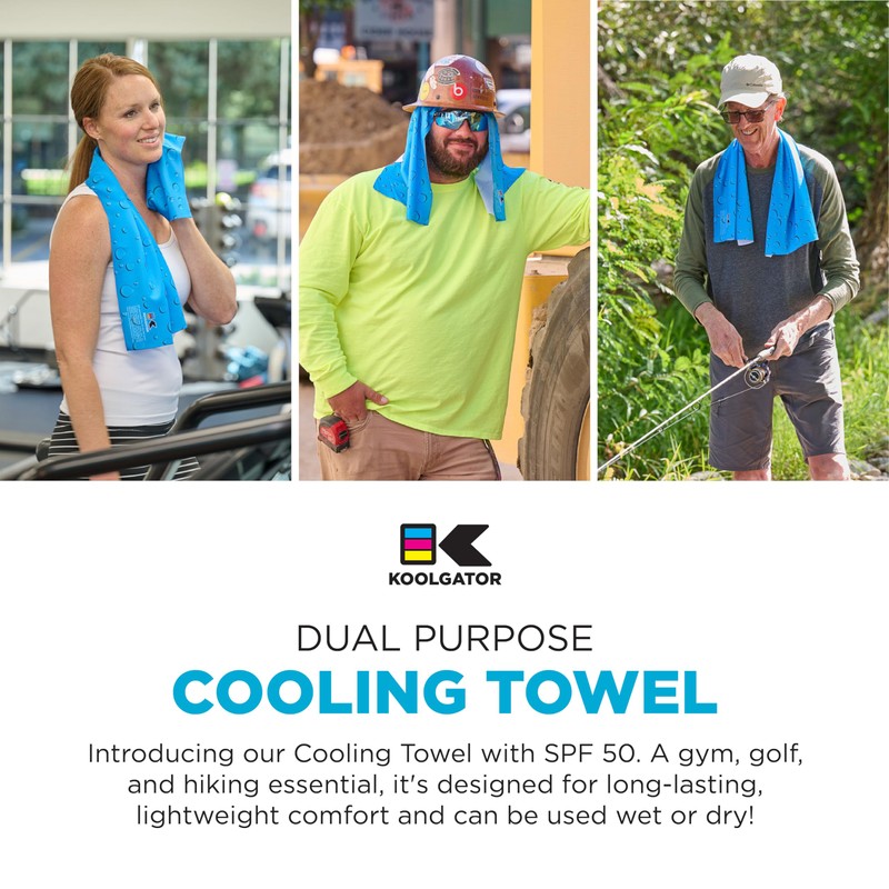 KOOLGATOR SPF 30 Cooling Towel – Reusable Neck Cooling Towel