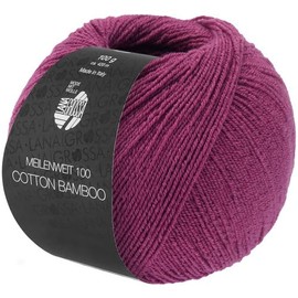 LANA GROSSA Meilenweit Cotton Bamboo | 4-Ply Bamboo Sock Classic, Machine Washable | Hand Knitting Yarn Made of 40% Cotton, 25% Virgin Wool, Viscose | 100 g Wool for Knitting & Crocheting | 420 m Yarn