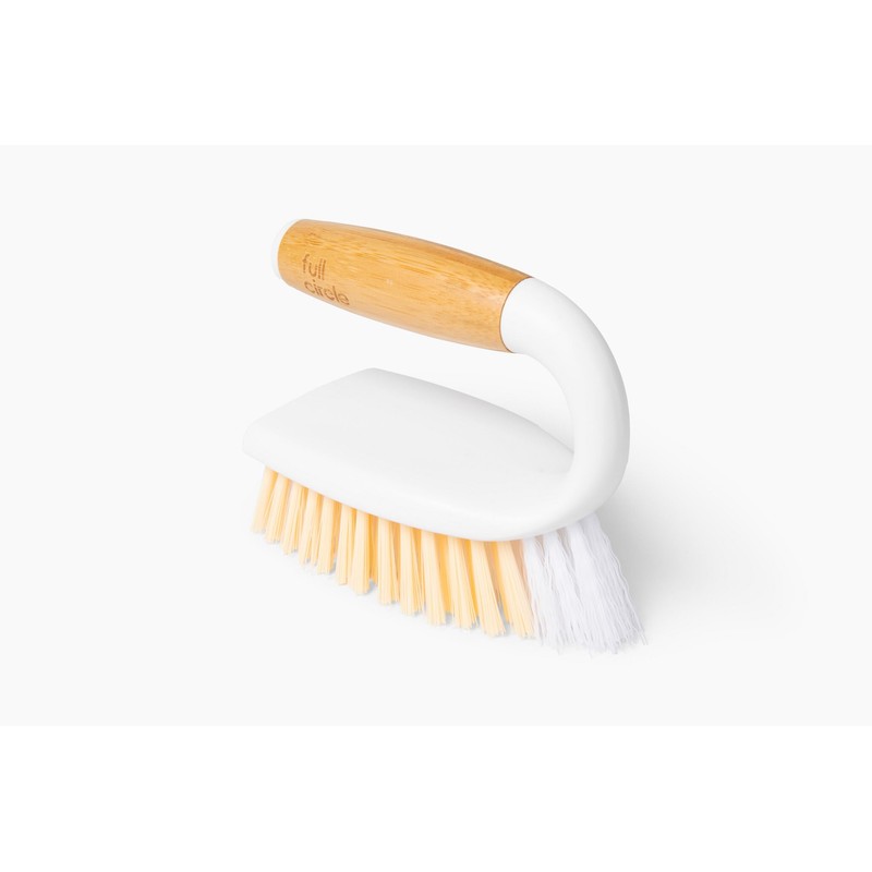 Full Circle Tough Stuff, All-Purpose Scrub Brush, Tile, Grout, White
