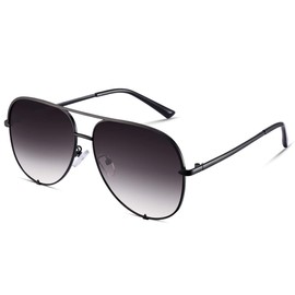 EYERNO Mirrored Aviator Sunglasses For Men Women Fashion Designer UV400 Sun Glasses(Black/Grey)