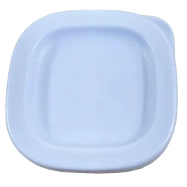 Tupperware Square Round Mini Container 3oz  110ml x2 Blue Matching Seal Portion
