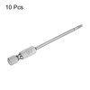 HARFINGTON 10pcs T8 Security Torx Bit 1/4" Hex Shank 3"