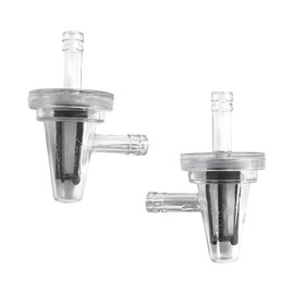 BWBWND 2 PCS Inline Fuel Filter, 90 Degree 1/4" In-Line Fuel Filter Replacement with Mesh Core, Right Angle Transparent Inline Filters for Motorcycle Bike Scooter ATV Quads (Black)