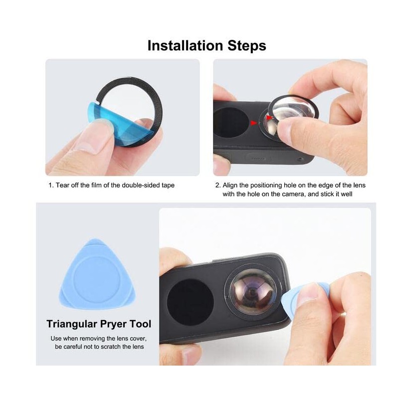 Taoricup Insta360 ONE X2 Compatible Lens Guard + Screen Protector