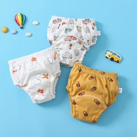 Yealoo Potty Training Pants Baby Toddler Pack of 3 Potty Training Underpants Nappy Pants Washable Breathable, Colour 9