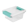 Sterilite Mini Clip Box, Stackable Small Storage Bin with Latching