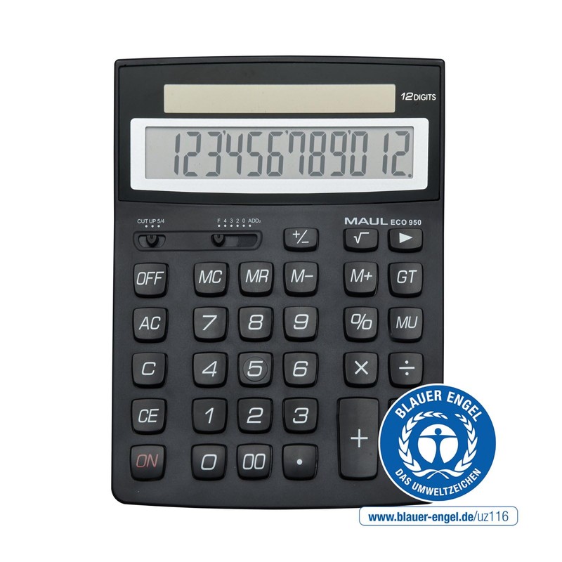 MAUL Eco 950 Calculator, 21 x 15.5 x 3.3 cm