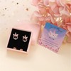 TRWWELL Cute Rose Gold Initial T Unicorn Hypoallergenic Stud Earrings