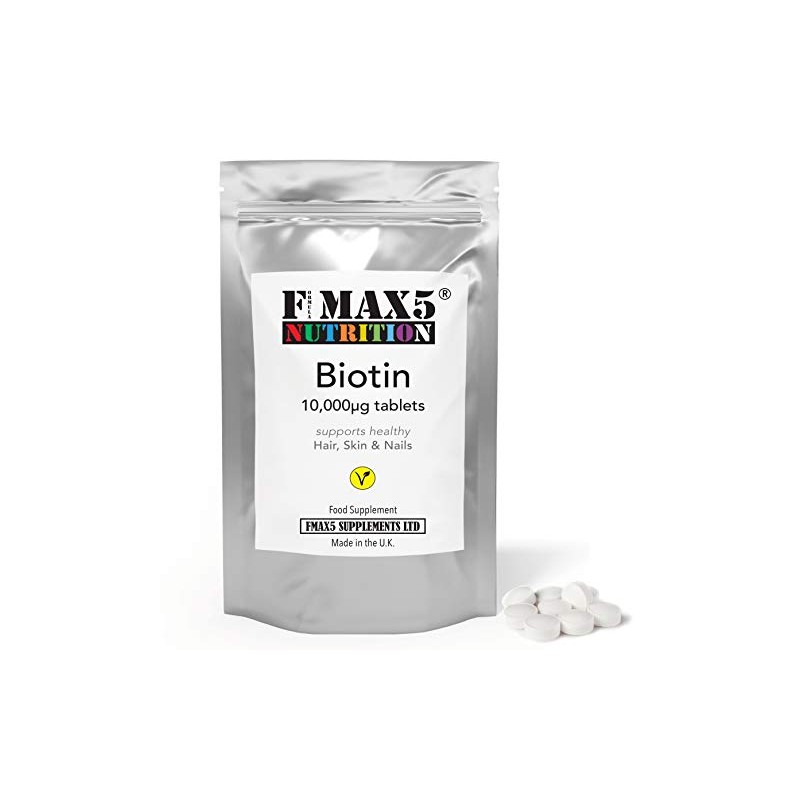 Biotin Hair Growth Supplement, 30-365 Tablets (1 Month to Full