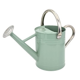 Lechloris Metal Watering Can for Outdoor Plants, Galvanized Steel Watering Can with Removable spout, 1 Gallon,Perfect Home & Garden Décor White