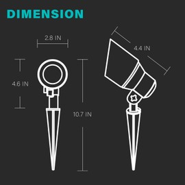 Malibu Low Voltage Floodlight LED Outdoor Landscape Lighting 6W Garden Light for Patio Yard (8 Pack)