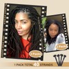 Sangtok 18 inch 40 Strands Loc Extensions Human Hair, Real
