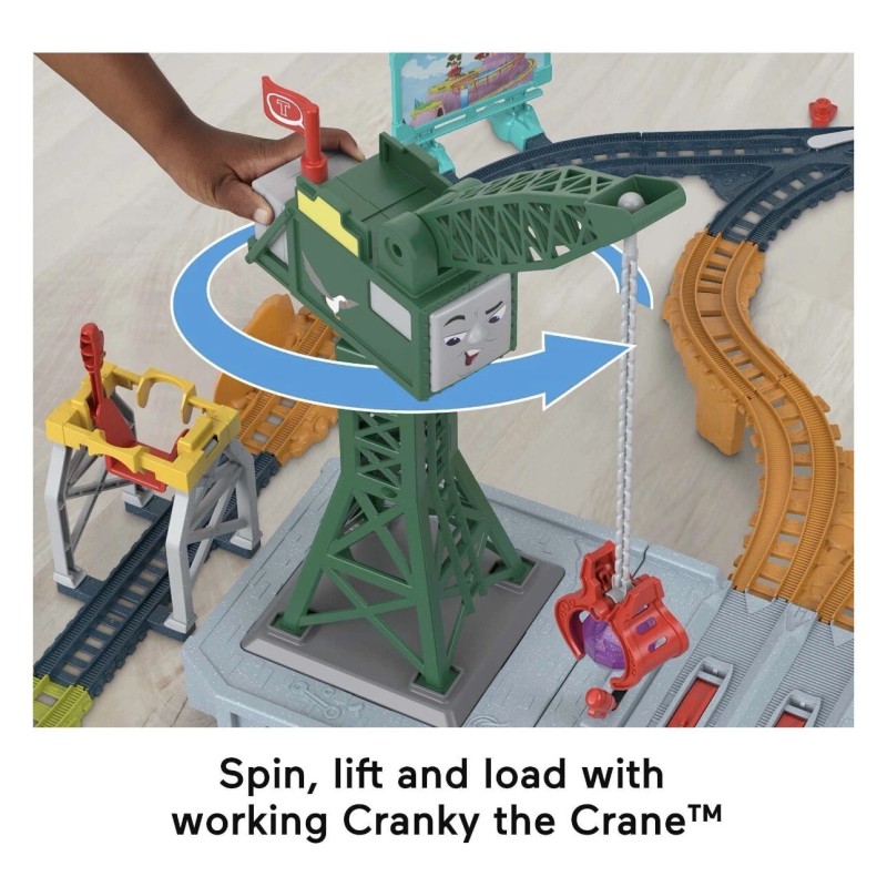 Thomas & Friends Motorized Train Set Talking Cranky Delivery Play