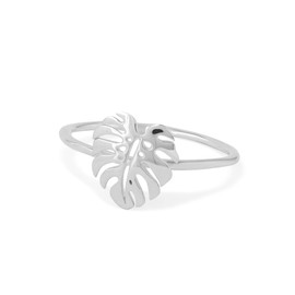 Boma Jewelry Sterling Silver Monstera Leaf Ring, Size 6