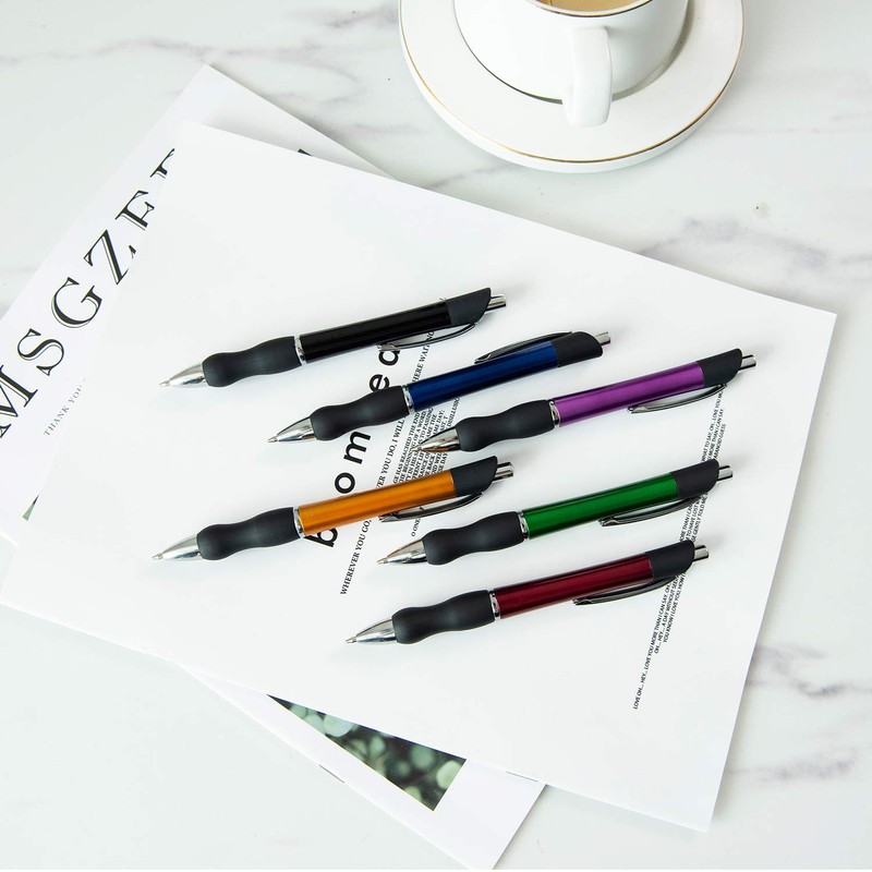 MiSiBao Retractable Ballpoint Pens Black Ink 1mm Medium Point Work