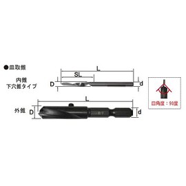 Star M High Speed Hex Shaft Countersunk Cones 3.5 x 10 (Bottom Hole Type)