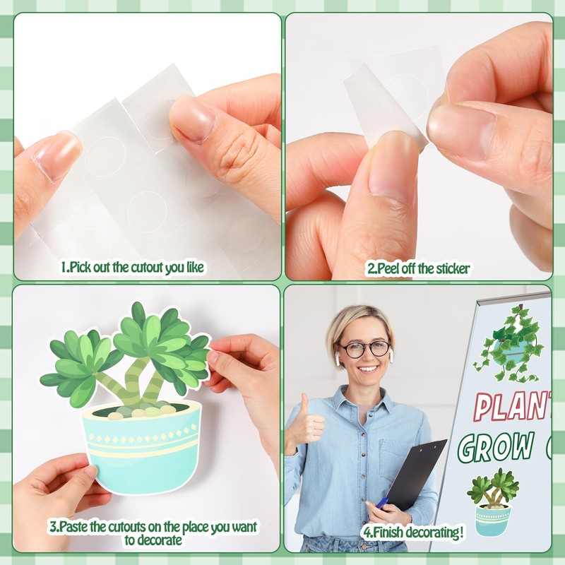 Qilery 50 Pcs Plant Bulletin Board Decoration Plant Kindness Grow
