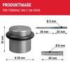 LouMaxx Door Stop Floor Stainless Steel for Screwing – Protects