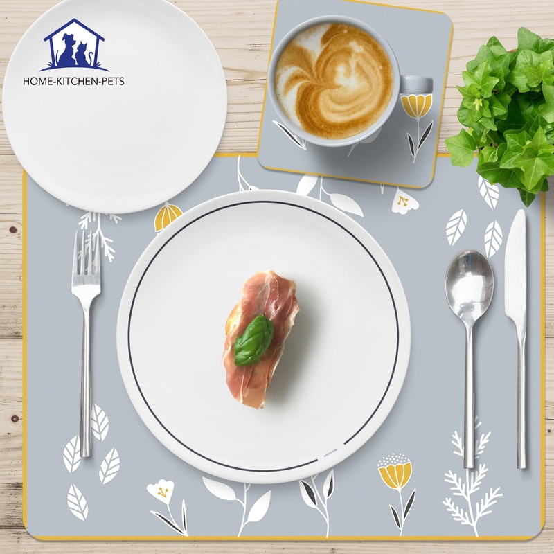 Placemats and Coasters Set – 8-Piece (4+4) Heat-Resistant, Waterproof, Non-Slip